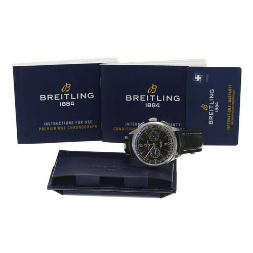 42 - Breitling for Bentley Premier B01 Chronometer Chronograph stainless steel gentleman's wristwatch, re... 