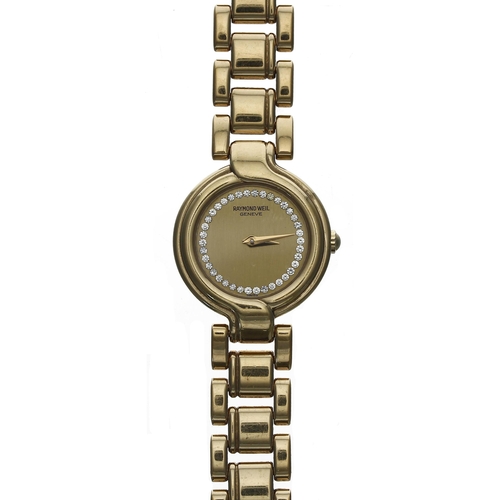 122 - Raymond Weil Allegro gold plated lady's wristwatch, reference no. 5850, quartz, 23mm... 