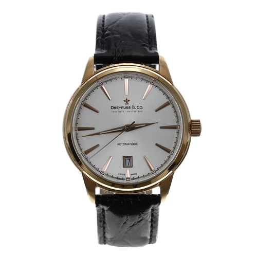 140 - Dreyfuss & Co. Seafarer Series 1890 automatic gold plated gentleman's wristwatch, reference no. ... 