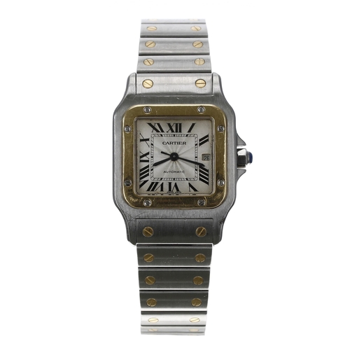 63 - Cartier Santos Galbee automatic mid-size gold and stainless steel wristwatch, reference no. 2319, se... 