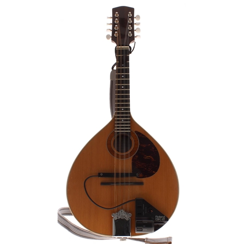 1583 - Good contemporary mandolin by and labelled Made by Chris W. Woods...2006, fitted with a GK2 synthesi... 