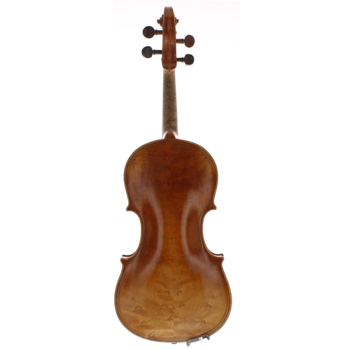 2010 - Maggini copy violin with birds eye maple back and sides, 14 7/16