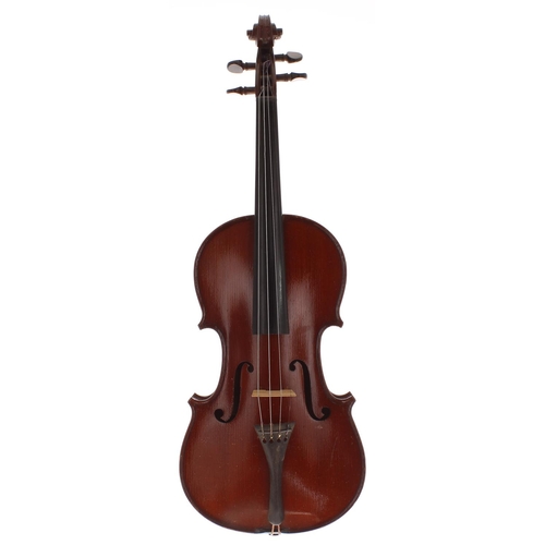 2014 - French three-quarter size violin labelled Carel, 13 5/16