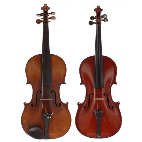 2015 - Late 19th century Stradivari copy violin, 14 5/16