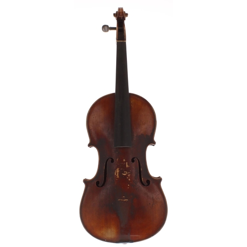 2016 - Late 19th century German Stradivari copy violin, 14 5/16