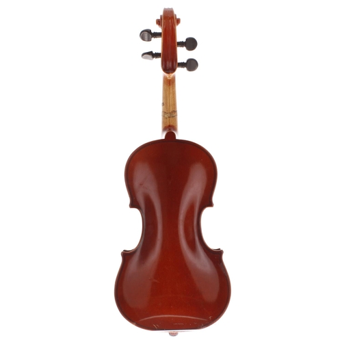 2021 - Japanese one-tenth size child's violin outfit labelled Stradivarius Copy, Suzuki Viol in Co., LTD, N... 