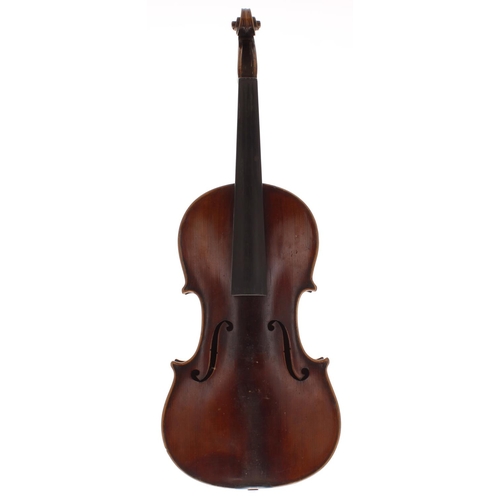 2027 - German Stradivari copy violin circa 1910, 14 3/16