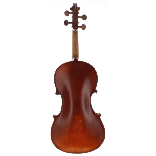 2028 - French violin labelled Jerome Luthier, Mirecourt = Vosges., 14 1/8