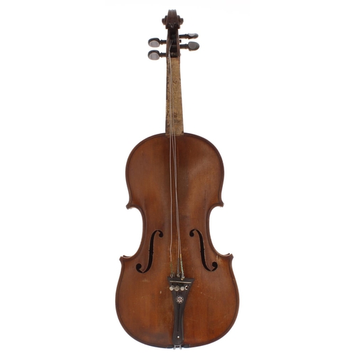 2034 - Early 20th century violin in need of some restoration, 14 1/16