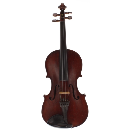 2035 - Three-quarter size violin labelled Sold by Thomas Craig, 369, George St, Aberdeen, 12 15/16