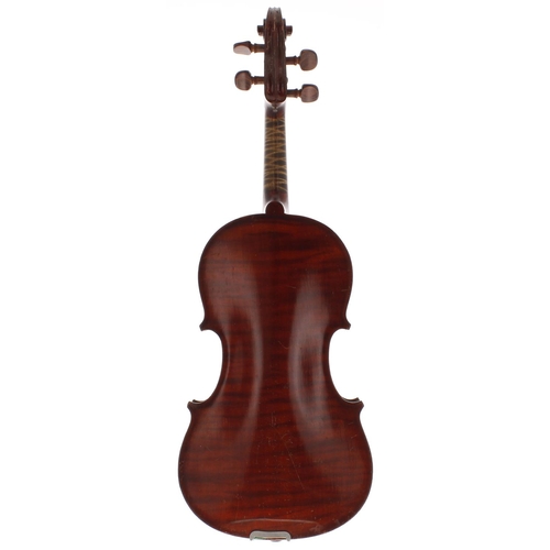 2035 - Three-quarter size violin labelled Sold by Thomas Craig, 369, George St, Aberdeen, 12 15/16