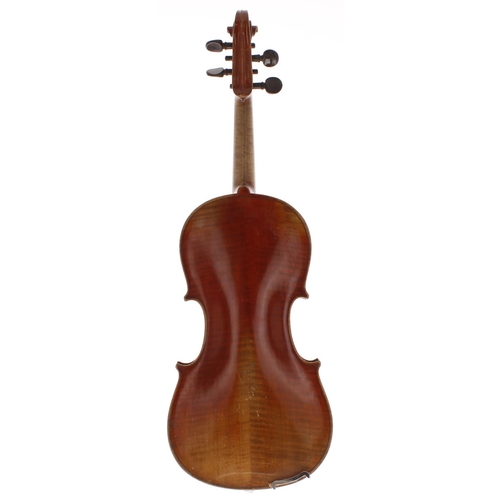 2036 - German three-quarter size violin circa 1910, 13 3/8