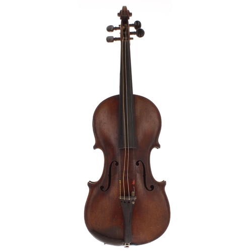 2051 - Late 19th century violin of the Neuner & Hornsteiner School labelled Giovan Paolo Maginni, 14 1/... 