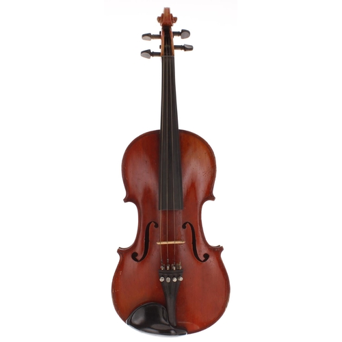 2053 - French J.T.L. violin labelled Le Lorrain, 14 1/16