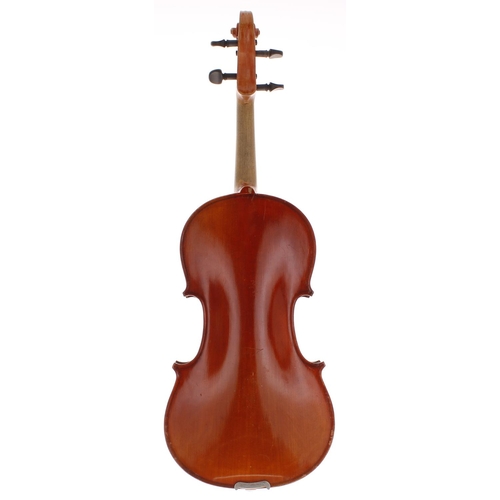 2053 - French J.T.L. violin labelled Le Lorrain, 14 1/16