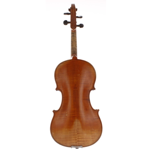 2054 - Early 20th century French Stradivari copy violin, 14 1/16