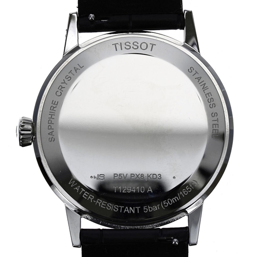 112 - Tissot Classic Dream stainless steel gentleman's wristwatch, reference no. T129410A, black dial, Tis... 