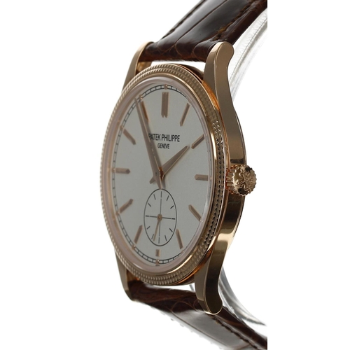 77 - Patek Philippe Calatrava 18ct rose gold gentleman's wristwatch, reference no.  6119R-001, no. 75219x... 