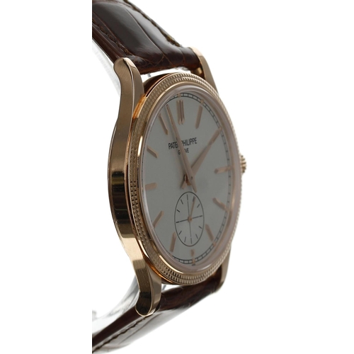 77 - Patek Philippe Calatrava 18ct rose gold gentleman's wristwatch, reference no.  6119R-001, no. 75219x... 