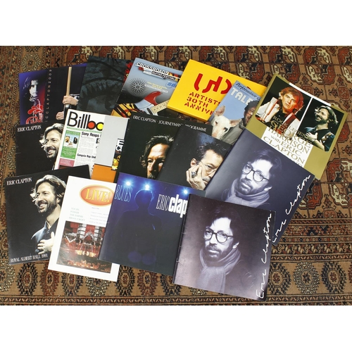 577 - Eric Clapton - fifteen original souvenir tour programmes; together with three further publications r... 