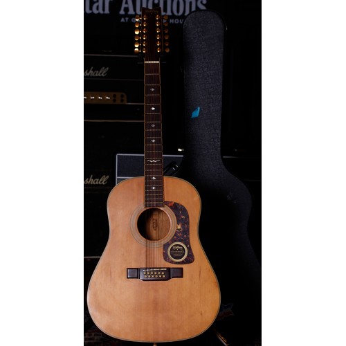 617 - 1992 Washburn D-25S-12NS twelve string acoustic guitar, made in Korea; Back and sides: koa; Top: nat... 