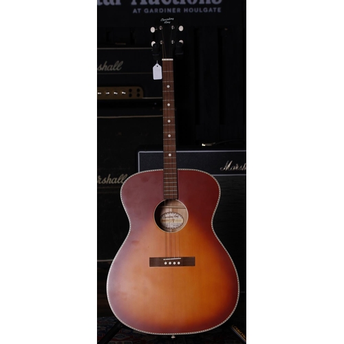 662 - Recording King Dirty 37 ROST-T-TS acoustic tenor guitar, amber burst finish