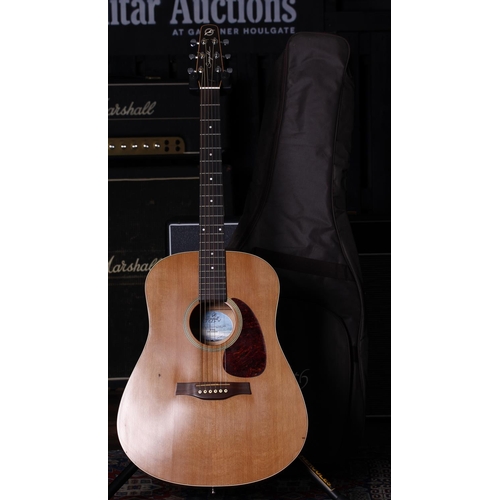 668 - Seagull S6 Slim acoustic guitar; Back and sides: cherrywood; Top: natural cedar, a few minor marks; ... 