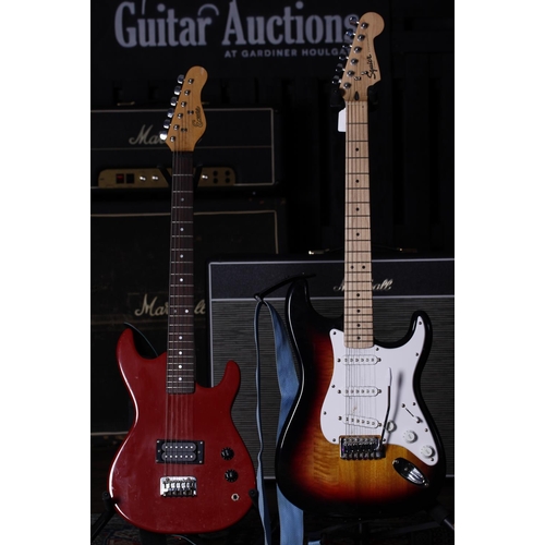 672 - 2020 Squier by Fender Stratocaster electric guitar, crafted in Indonesia, sunburst finish (imperfect... 