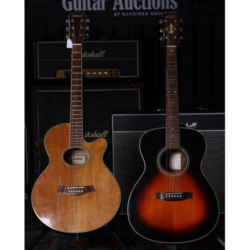 675 - Recording King R0-16-SM acoustic guitar; together with a Hodson CLG-4 acoustic guitar, both with var... 