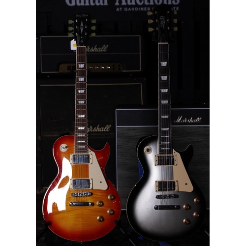 680 - Harley Benton LP Type electric guitar, cherry sunburst finish; together with a Jet Guitar silver bur... 