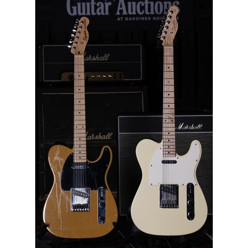 683 - 2021 Squier by Fender Telecaster electric guitar, crafted in China, butterscotch finish; together wi... 