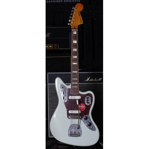 698 - 2020 Squier by Fender Jaguar electric guitar, made in Indonesia; Body: Sonic blue finish; Neck: mapl... 