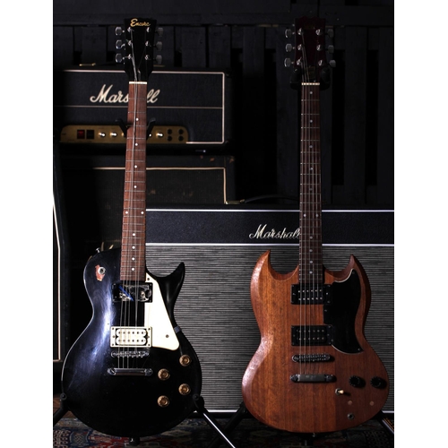 720 - Modified Hondo Deluxe Series 734 electric guitar; together with an Encore electric guitar in need of... 