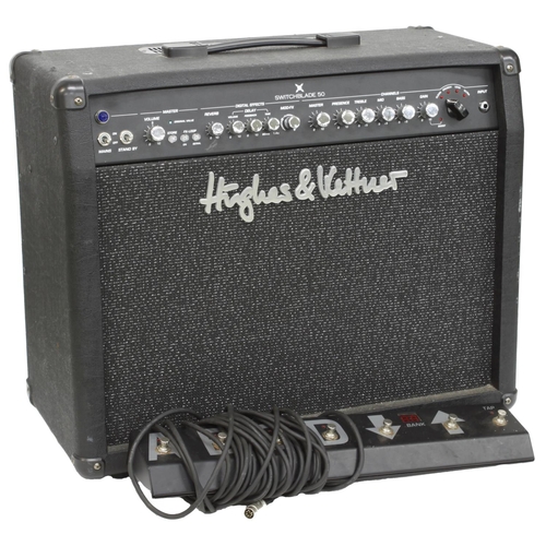 832 - Hughes & Kettner Switchblade 50 guitar amplifier, with foot switch (at fault)*Please note: Gardi... 