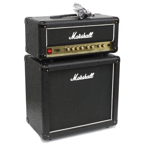 843 - Marshall DSL 15H guitar amplifier head, with MX112 speaker cabinet*Please note: Gardiner Houlgate do... 