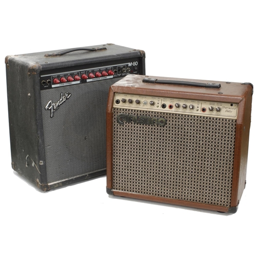 876 - Fender M80 guitar amplifier, made in USA; together with a Carlsbro Sherwood Baby guitar amplifier, a... 