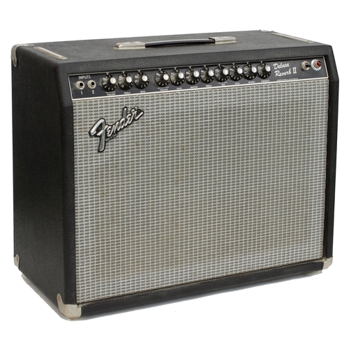 909 - 1983 Fender Deluxe Reverb II guitar amplifier, made in USA, ser. no. F311612, with original manual*P... 