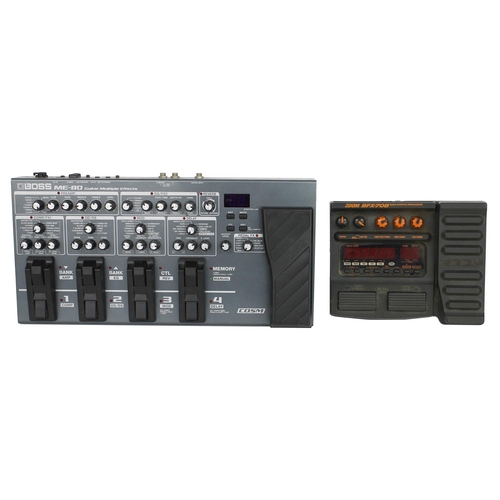 1083 - Boss ME-80 multi-effects guitar pedal; together with a Zoom BFX-708 guitar pedal (2)*Please note: Ga... 