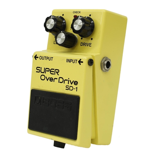 1107 - 1983 Boss SD-1 Super Overdrive guitar pedal, made in Japan, black label*Please note: Gardiner Houlga... 