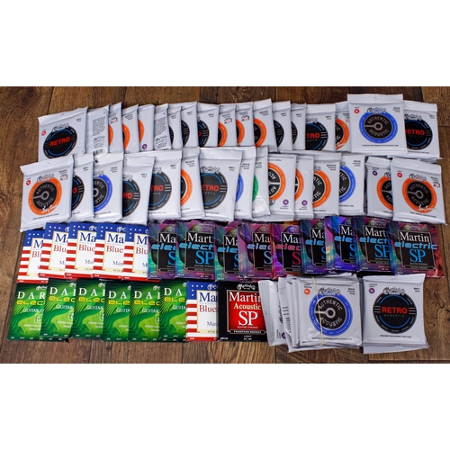 1261 - Large quantity of new and sealed Martin acoustic guitar and other strings (internal condition unknow... 
