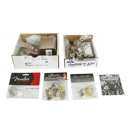 1288 - Selection of guitar electric parts to include good quality potentiometers, Bare Knuckle potentiomete... 