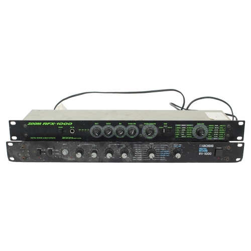 3031 - Boss RV-1000 Digital Reverb rack unit; together with a Zoom RFX-1000 Digital Reverb and multi-effect... 