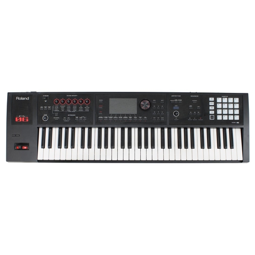 3039 - Roland FA06 synthesizer keyboard, with stand*Please note: Gardiner Houlgate do not guarantee the ful... 