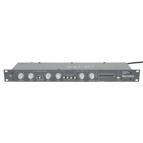 3081 - Symetrix 501 Peak-RMS compressor limiter rack unit*Please note: Gardiner Houlgate do not guarantee t... 