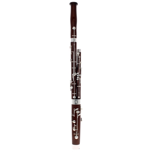 1829 - Modern maple mini bassoon, unstamped, with two crooks and other accessories, case