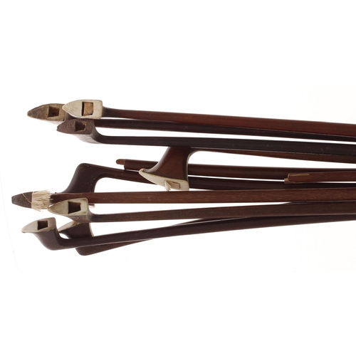 2207 - Ten various old violin bow sticks (10)