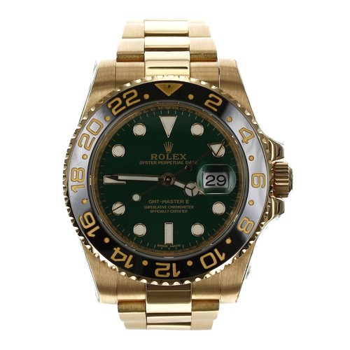 30 - Rolex  Oyster Perpetual Date GMT-Master II 18ct gentleman's wristwatch, reference no. 116718, serial... 