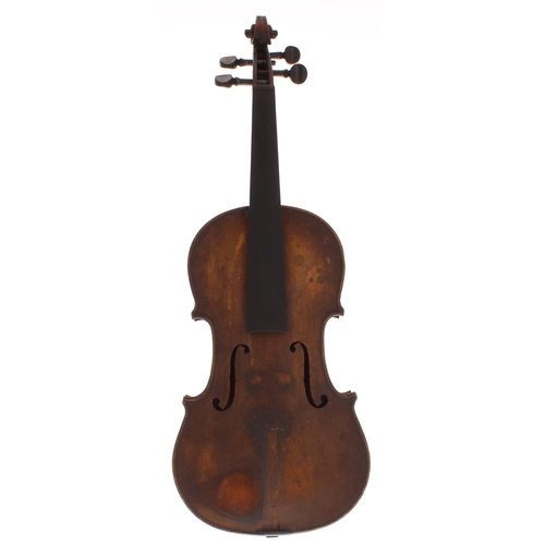 2057 - Interesting 19th century Scottish Folk violin labelled copy of Guarnerius Arch Smith, Cambleton 1904... 