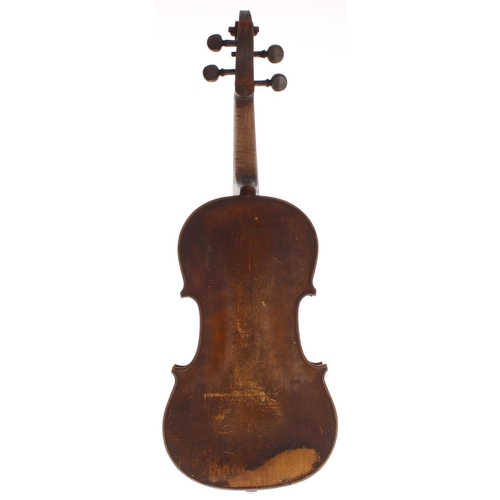 2057 - Interesting 19th century Scottish Folk violin labelled copy of Guarnerius Arch Smith, Cambleton 1904... 