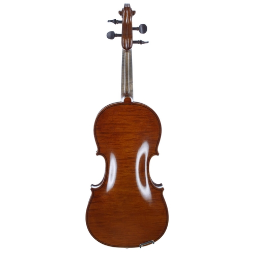 2405 - German violin by and labelled Hormann Schlosser, Geigenmacher in Erlbach.'Gesotzhch Geschutzt', the ... 